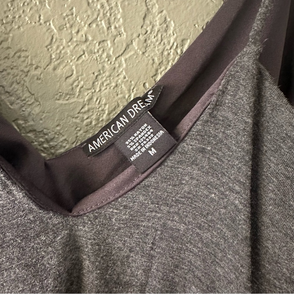 Flowy grey crop top - Picture 2 of 4